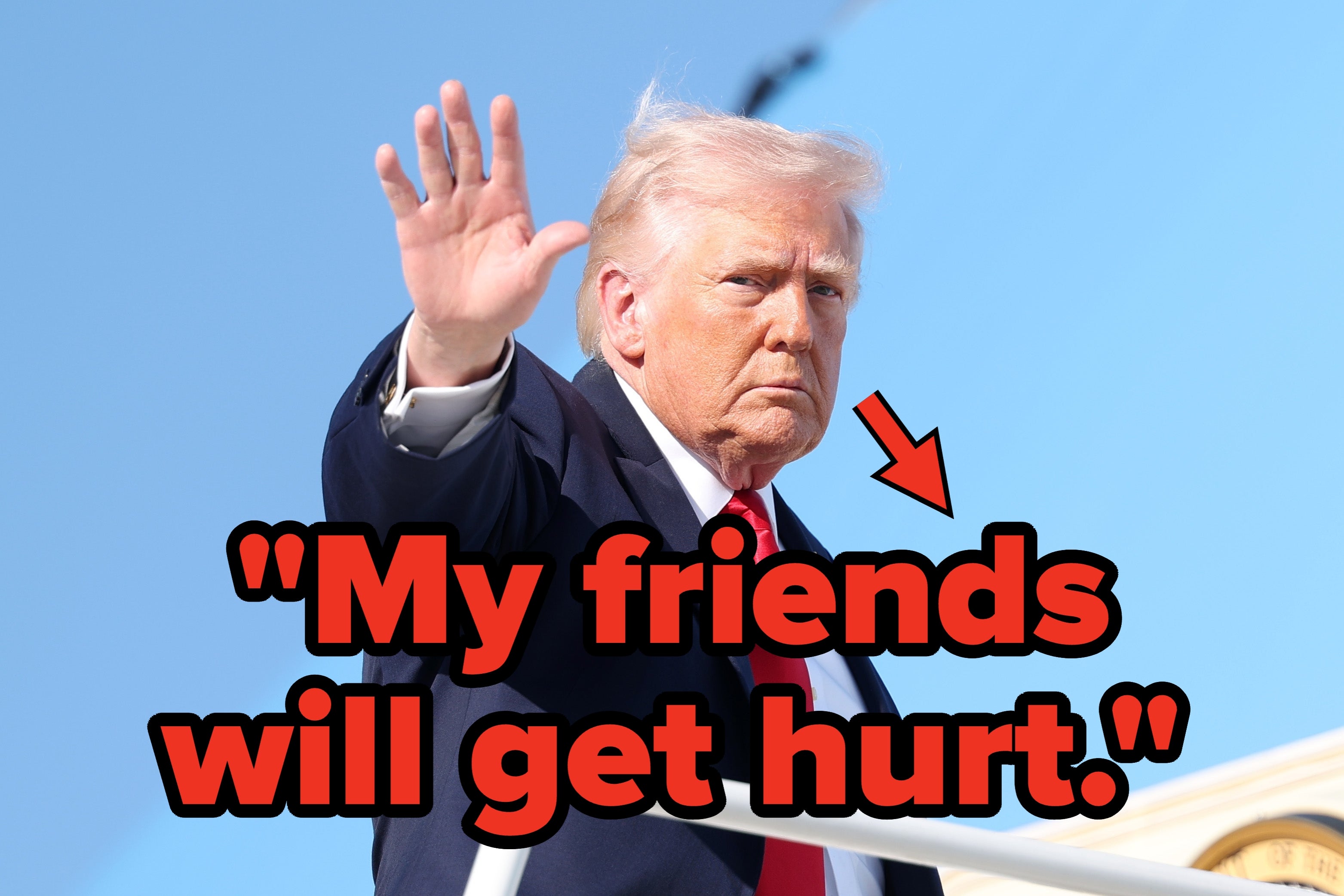 USAs president Donald Trump går om bord i Air Force One
