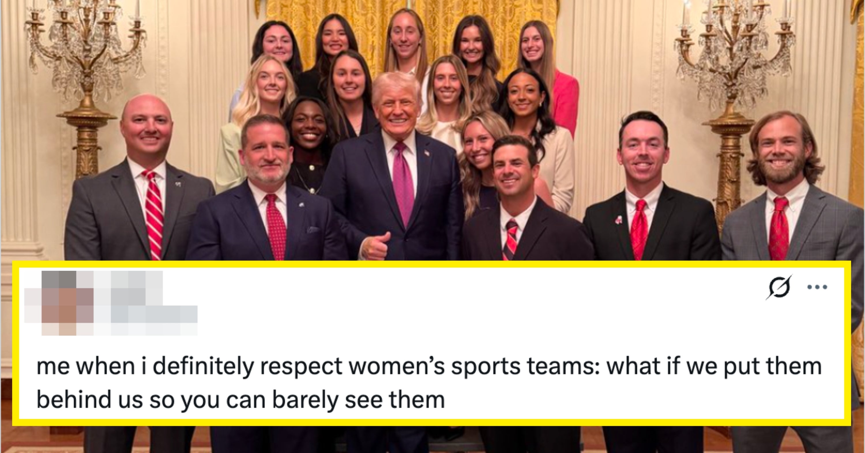 Everyone Is Pointing Out The Same Brutal Detail About This Photo Of Trump Posing With Women's Tennis Champions