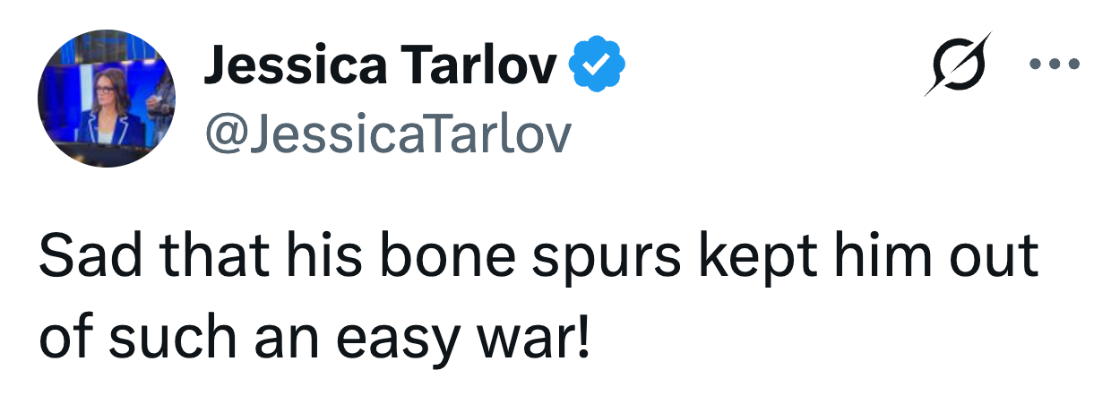 Tweet av Jessica Tarlov som sa: 