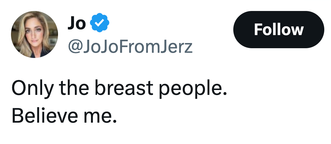 Twitter-innlegg av brukeren @JoJoFromJerz som sier: 
