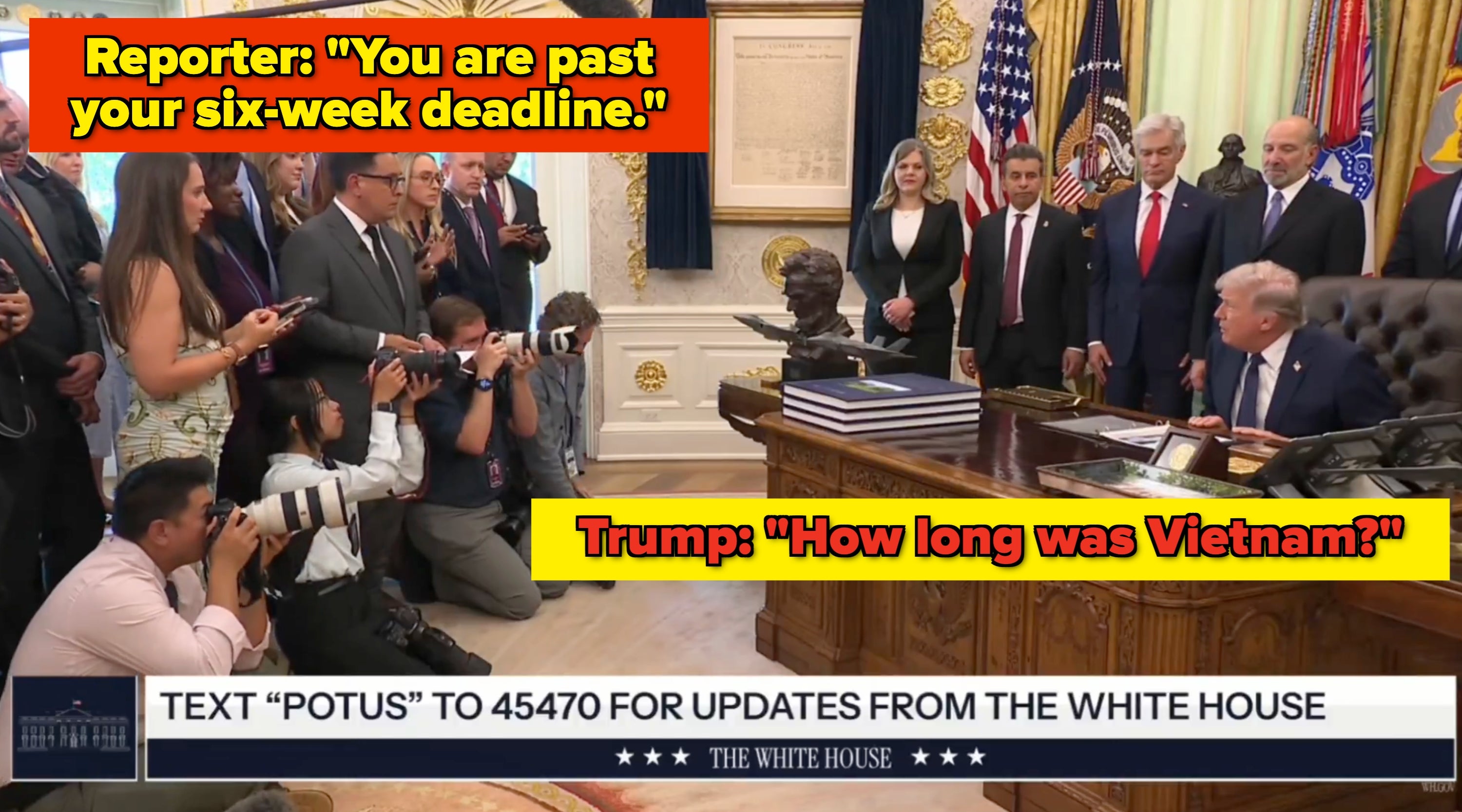  "Text 'POTUS' to 45470 for updates from the White House."