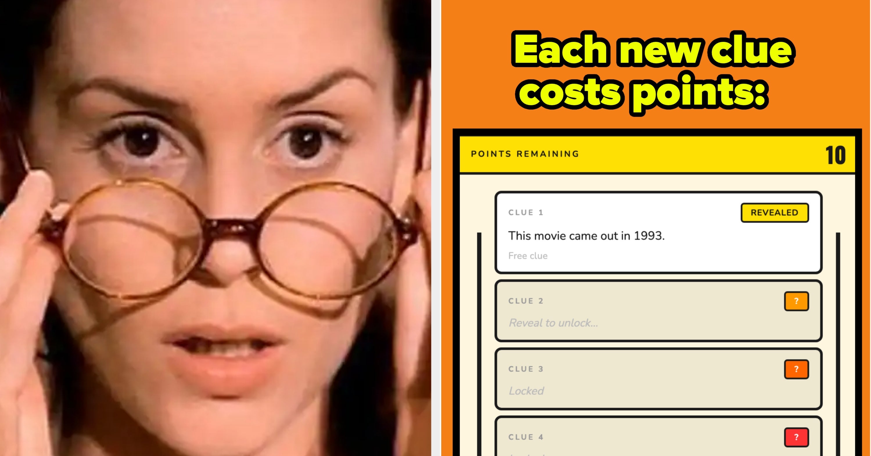 There's A 0% Chance You'll Be Able To Guess The Movie, TV Show, And Celeb I'm Thinking Of On The First Clue