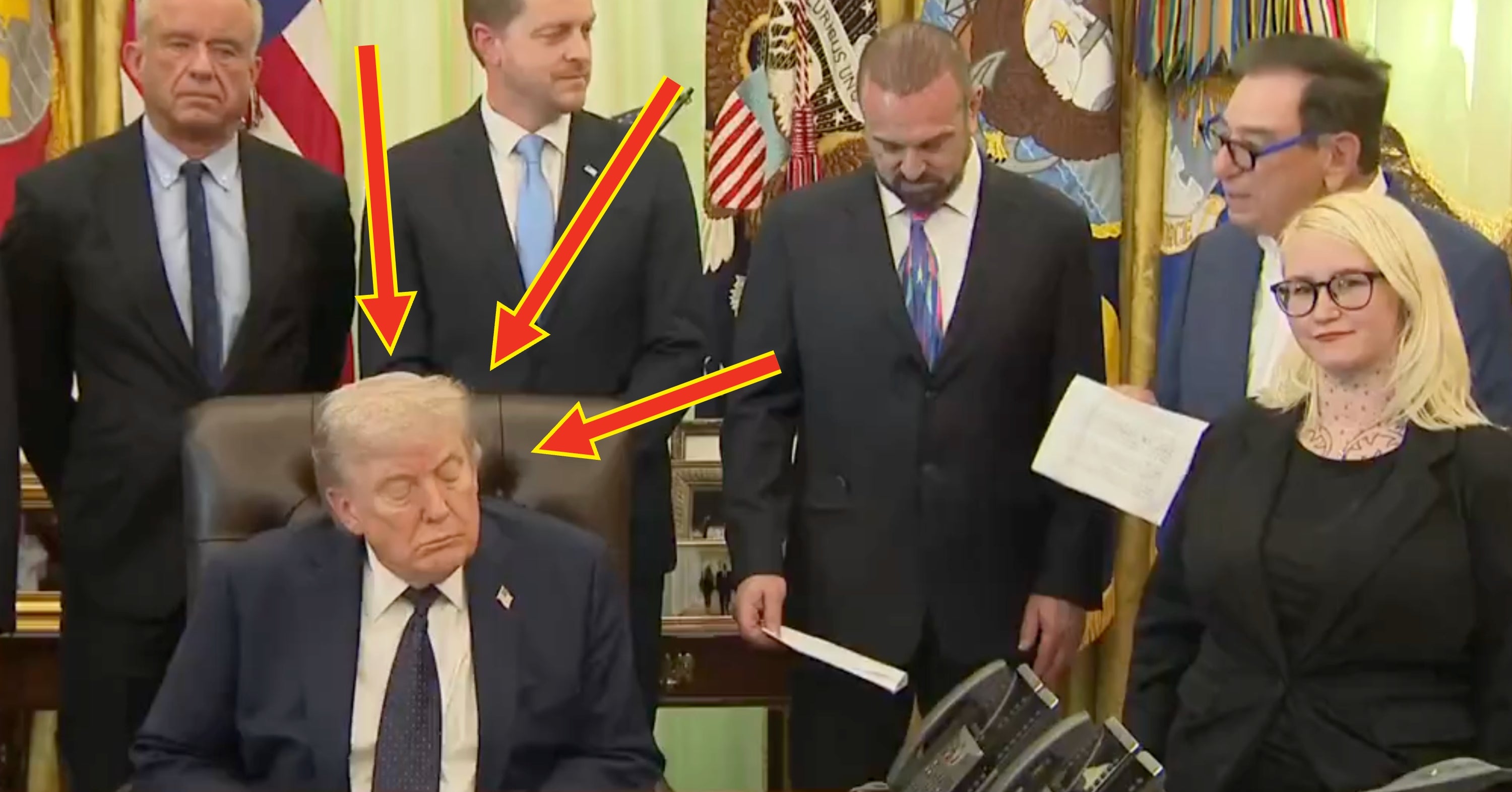 "DOZY DON IS BUSY DOZING": The Entire Internet — Including Gov. Gavin Newsom — Is Going Feral Over This Viral Video Of Trump Appearing Fast Asleep During A Meeting