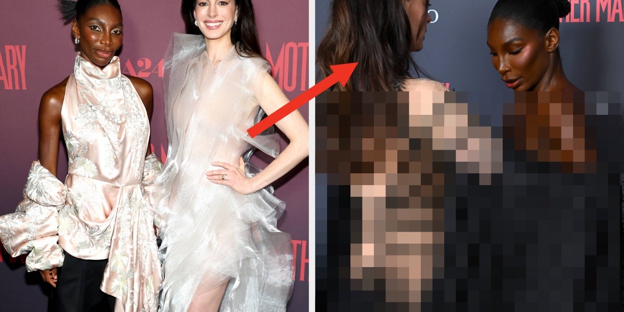 Anne Hathaway Saves Michaela Coel From Wardrobe Malfunction
