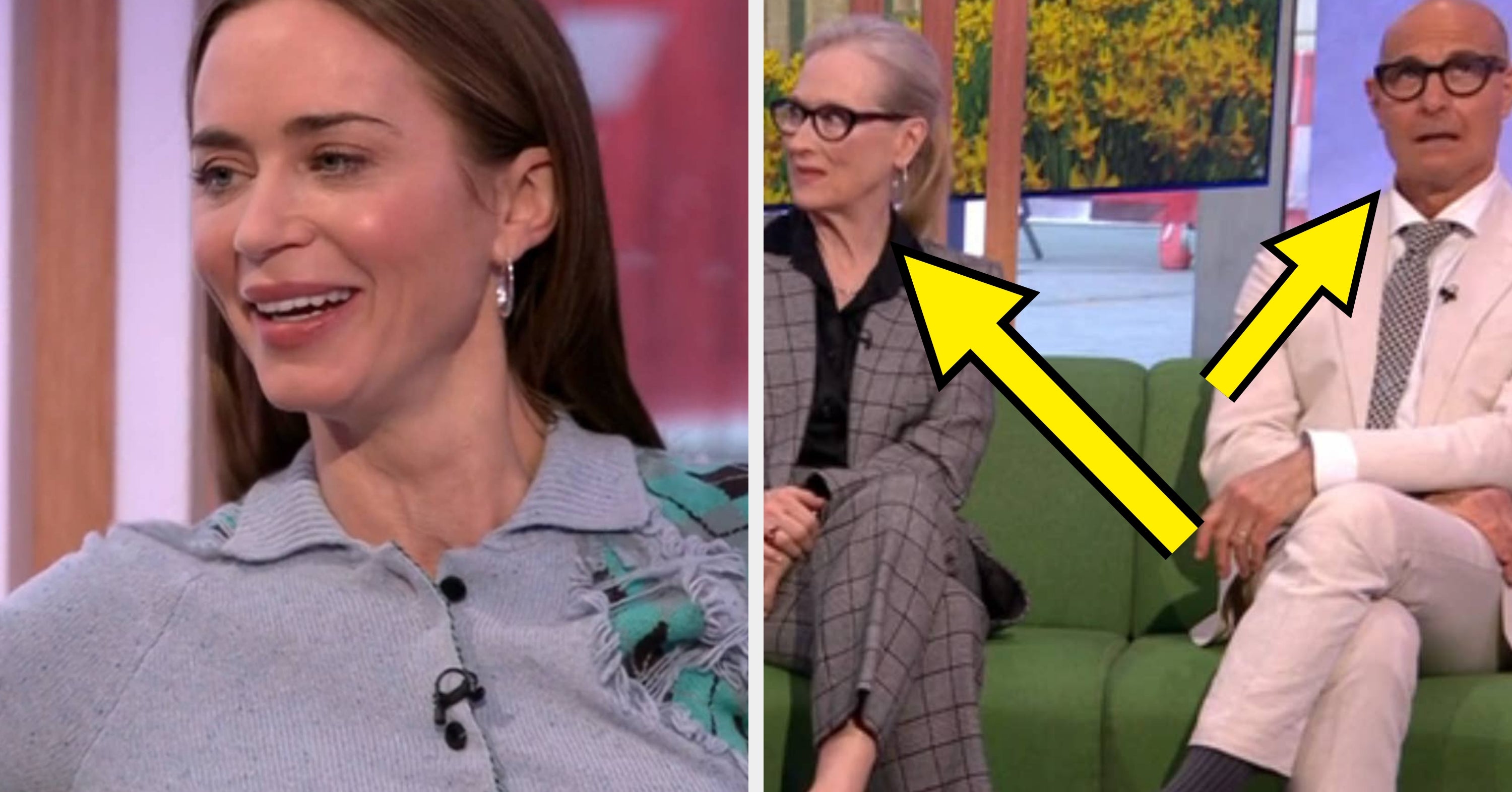 Meryl Streep And Stanley Tucci’s Viral Eye Roll Toward Emily Blunt During Awkward Interview