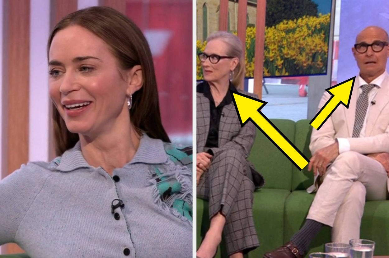 Here’s What Emily Blunt Said Moments Before Meryl Streep And Stanley Tucci Awkwardly Rolled Their Eyes In A Viral Interview Clip