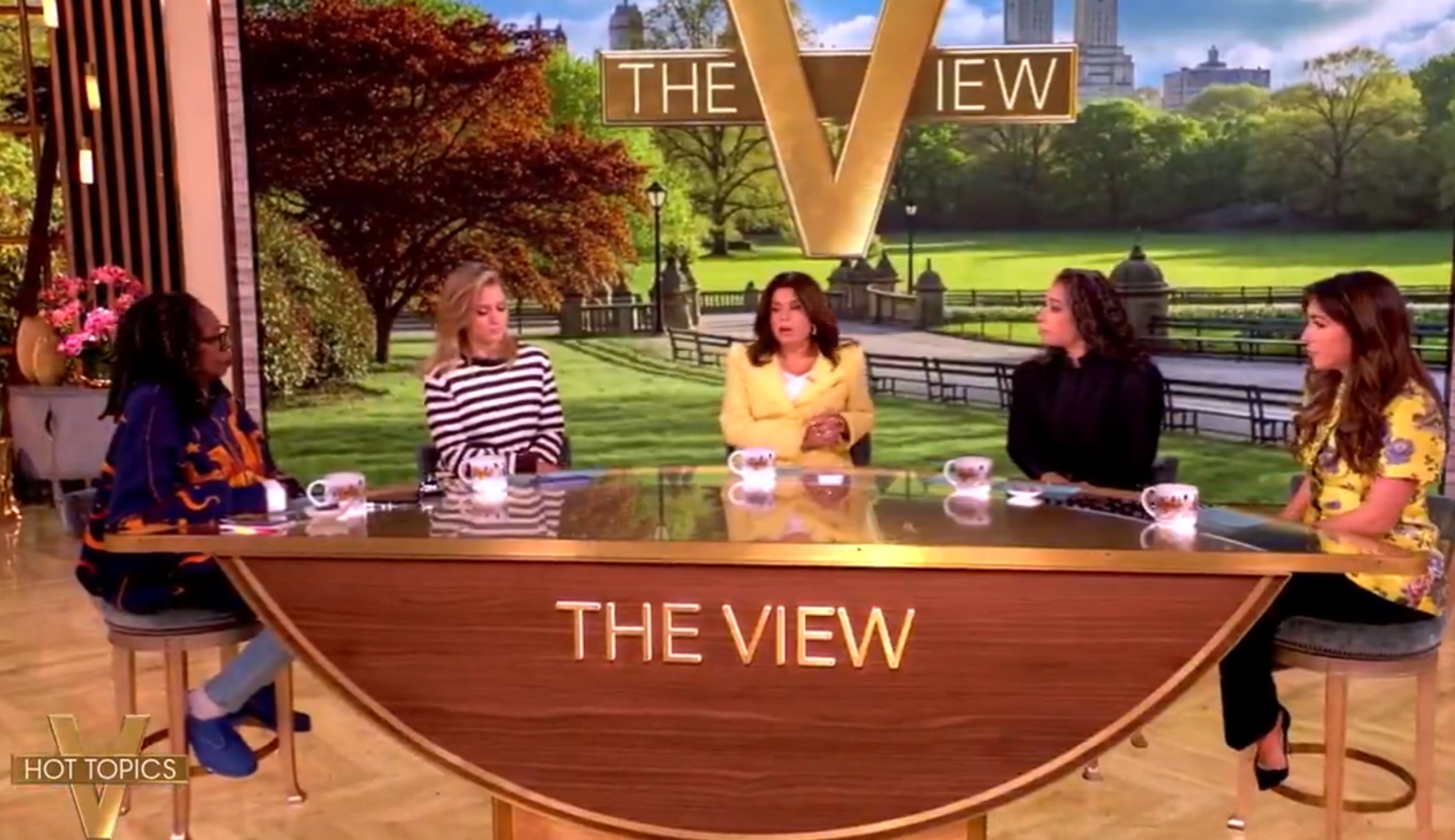 Five speech   amusement   hosts beryllium   astatine  a array  connected  the acceptable   of "The View," discussing topics