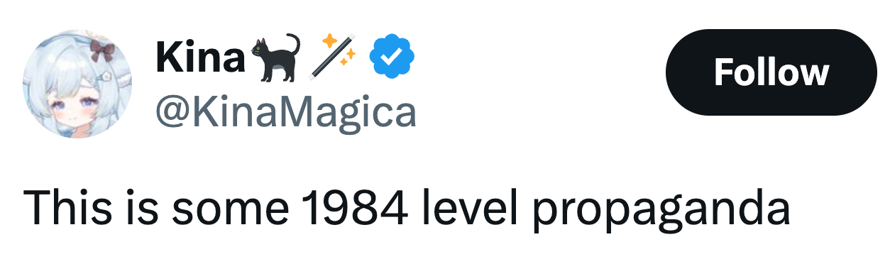 Tweet av KinaMagica: