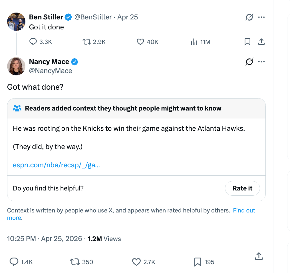  "Got what done?" Context: Knicks won their crippled  against the Atlanta Hawks