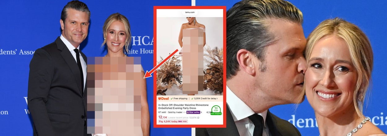 The Internet Is Ripping Into Pete Hegseth’s Wife For Allegedly Sporting A $13 Temu Dress To The White House Correspondents' Dinner