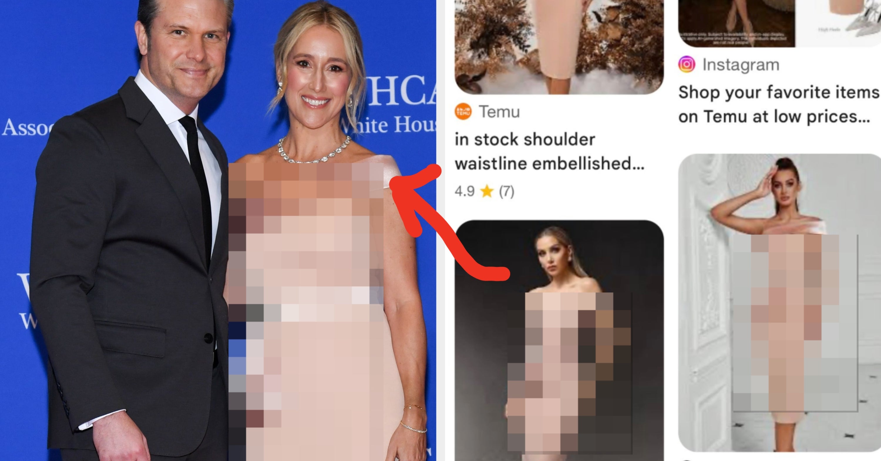 "We Already Know She's Got Terrible Taste": Pete Hegseth's Wife's White House Correspondents' Dinner Dress Is Going Viral For A Verrrry Awkward Reason