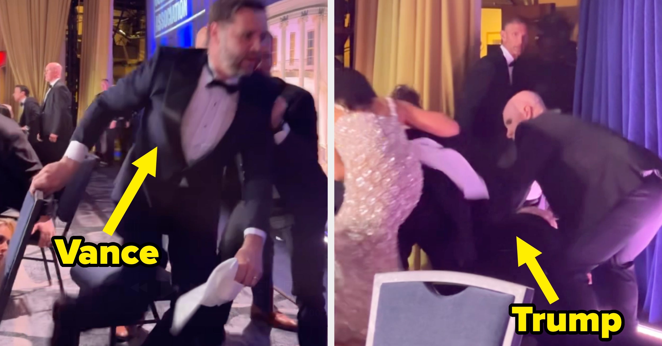 Everyone Keeps Talking About The Difference Between Trump And Vance's Evacuations After Shots Were Fired At Saturday's Dinner