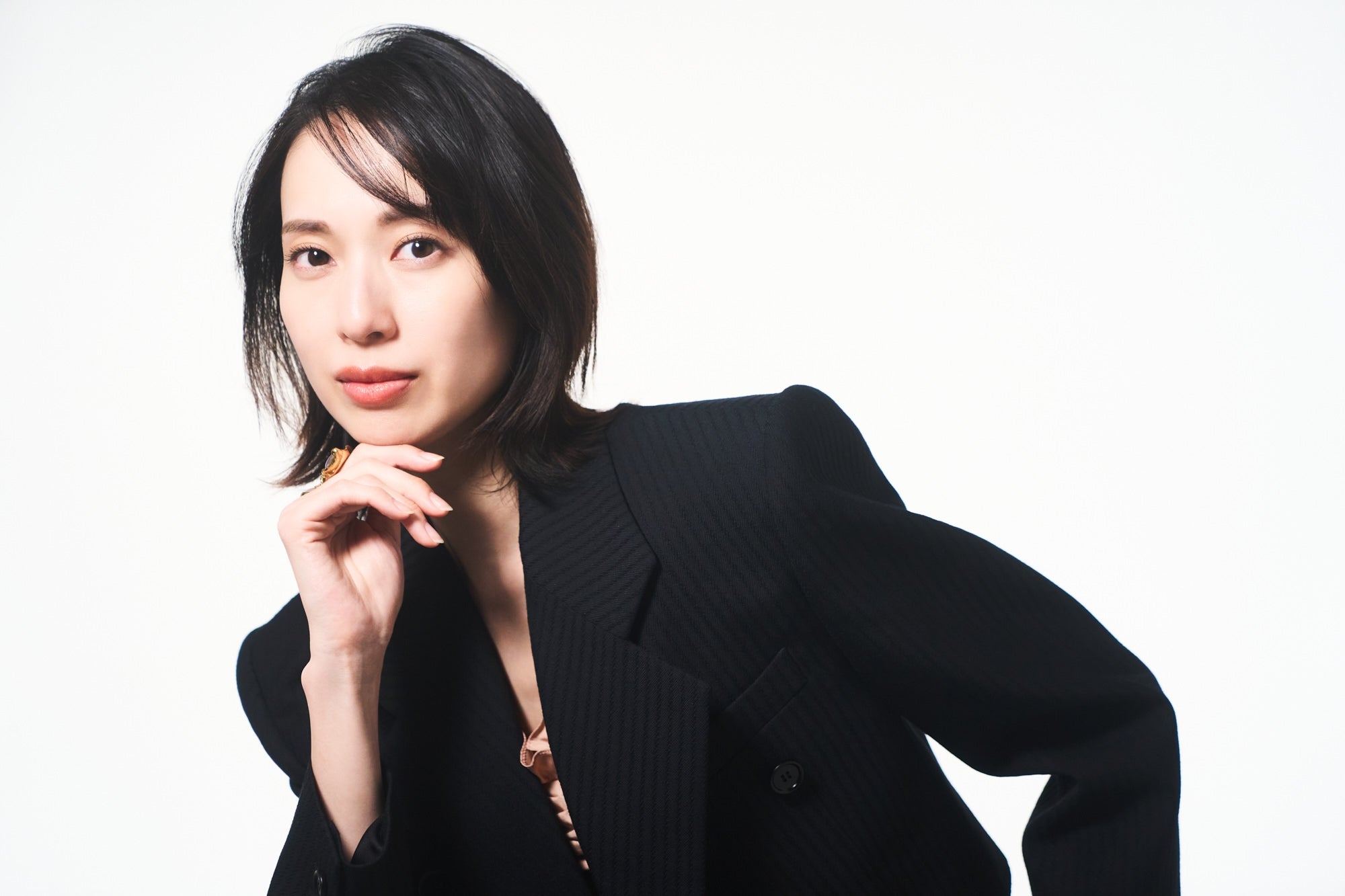取材に応じる戸田恵梨香さん（Photo by 黒羽政士）