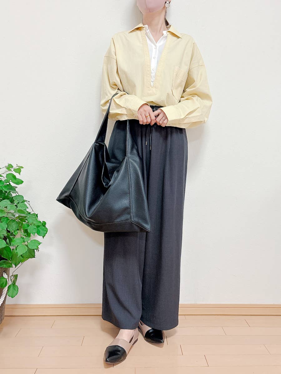 理想の大人シャツをついに見つけた！lawgyの「万能ゆったりシャツ lawgy double wind accent v neck shirt