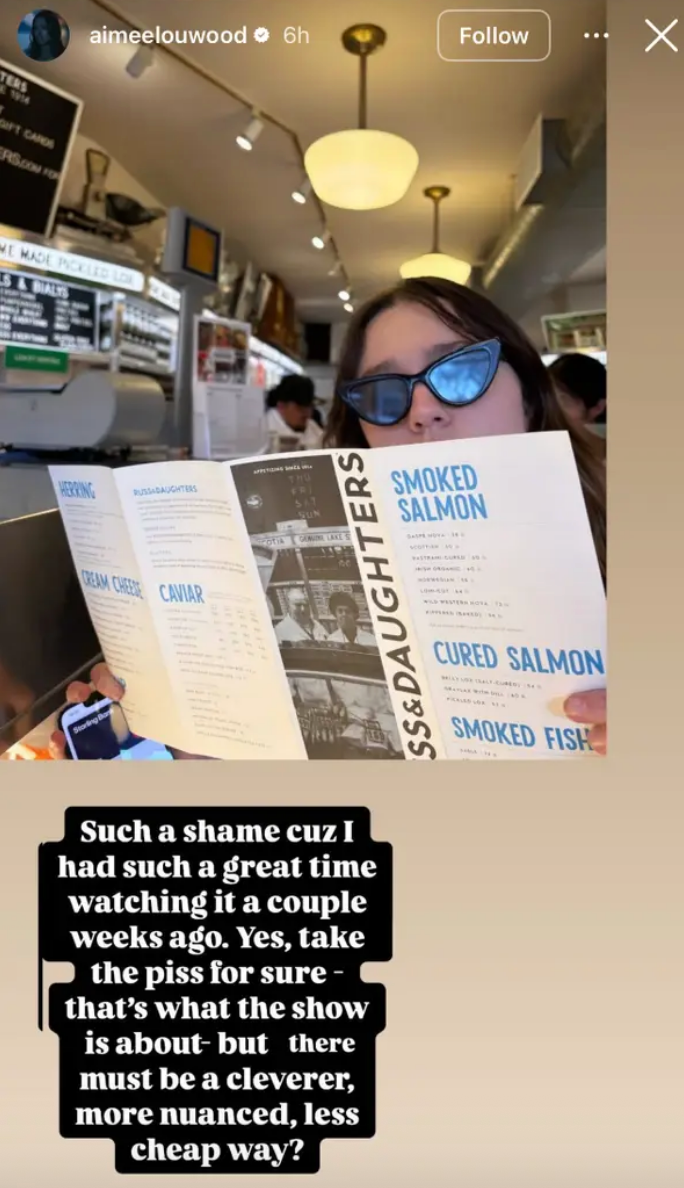 Person in sunglasses reading a menu at a deli. Captions express thoughts on preferring a clever, nuanced approach over a less sophisticated one
