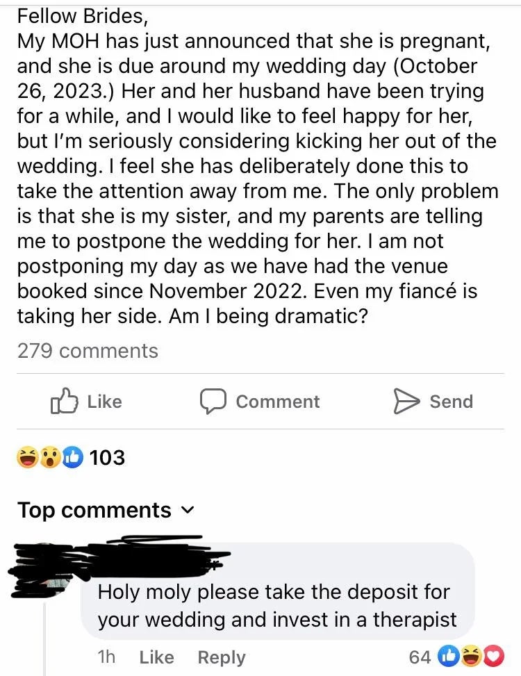 A bride-to-be is upset her maid of grant   scheduled a owed  day  adjacent  to her wedding and is considering changing her wedding date. Comments vary