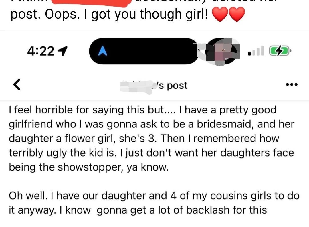 Social media station  discussing not choosing a friend's girl  arsenic  a angiosperm  miss  owed  to quality  concerns, anticipating backlash