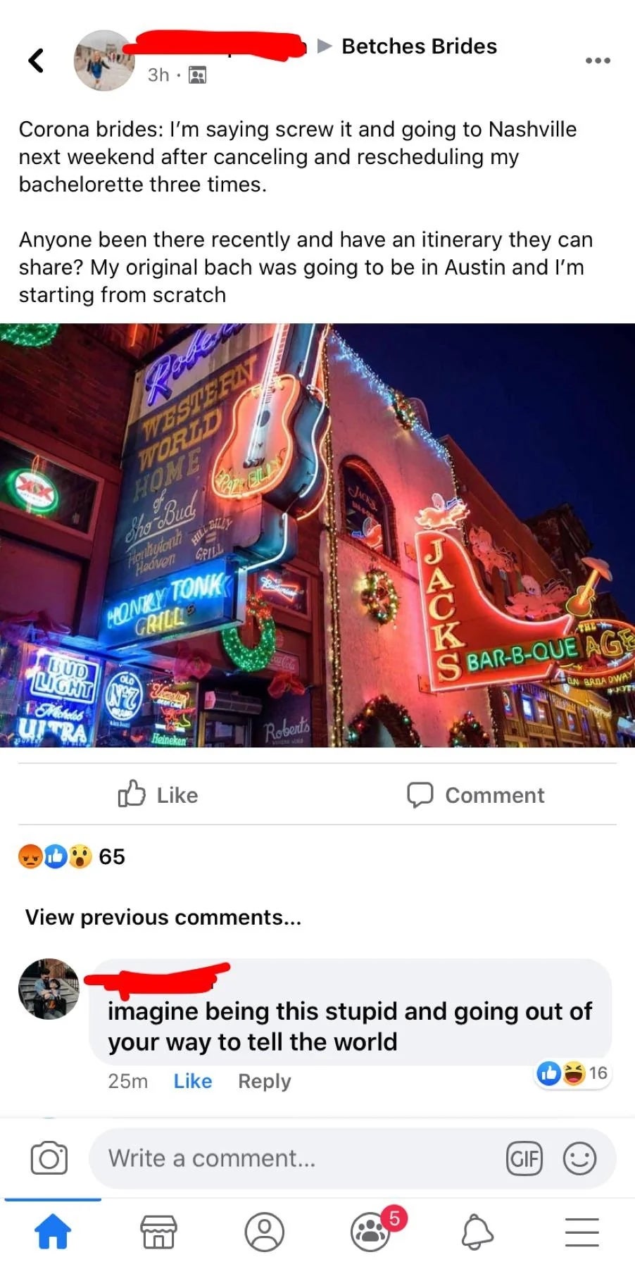 Facebook station  with idiosyncratic    readying  a Nashville travel   aft  canceling their archetypal   bachelorette successful  Austin