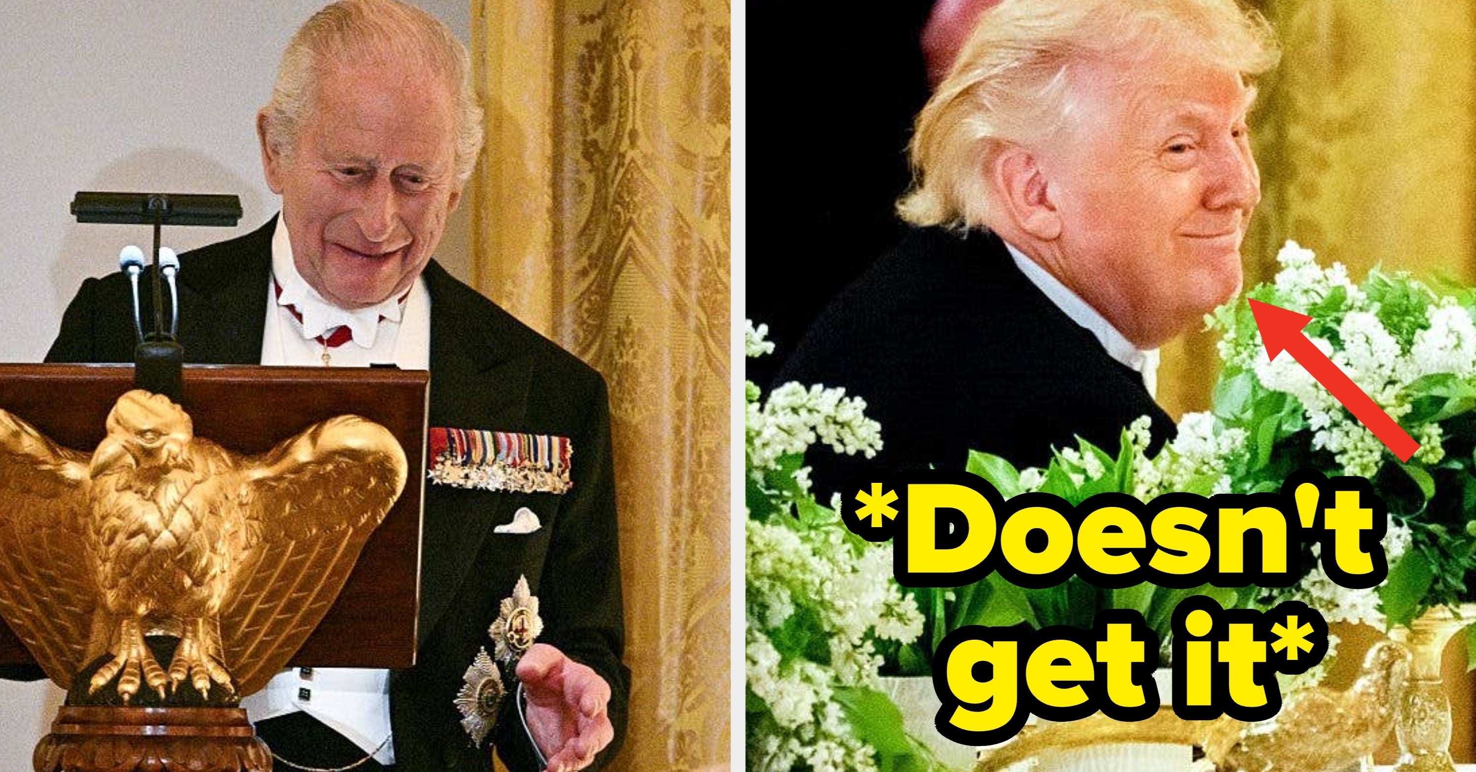 "You'd Be Speaking French": King Charles III’s Roast Of Donald Trump Is Going Viral