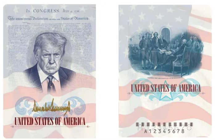 Image of mock American banknotes featuring a portrait of an unidentified man and a historical painting