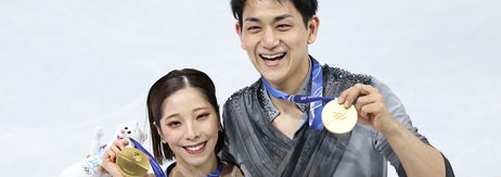三浦璃来さん（左）と木原龍一さん（右）（時事）