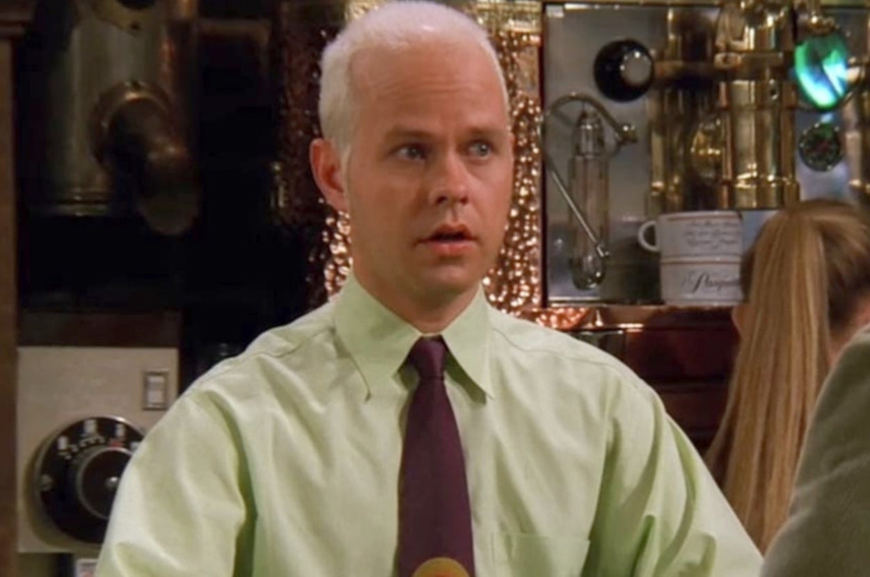 Gunther from "Friends" in a coffee shop setting, looking shocked