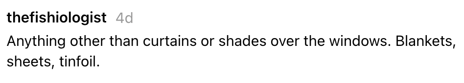 Comment listing unconventional model   coverings similar  blankets, sheets, and tinfoil