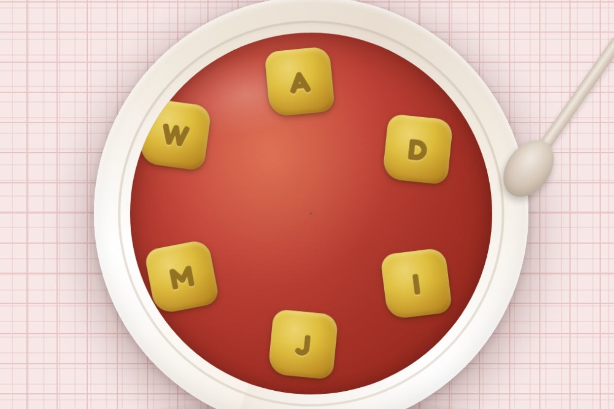 The Soup Of The Day Is "ADIJMW" — How Many Words Can You Spell Out?