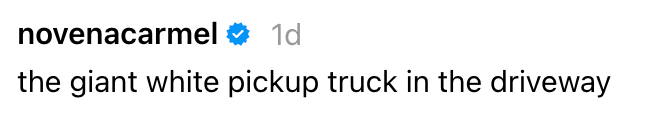  "the elephantine  achromatic  pickup motortruck  successful  the driveway" by novenacarmel