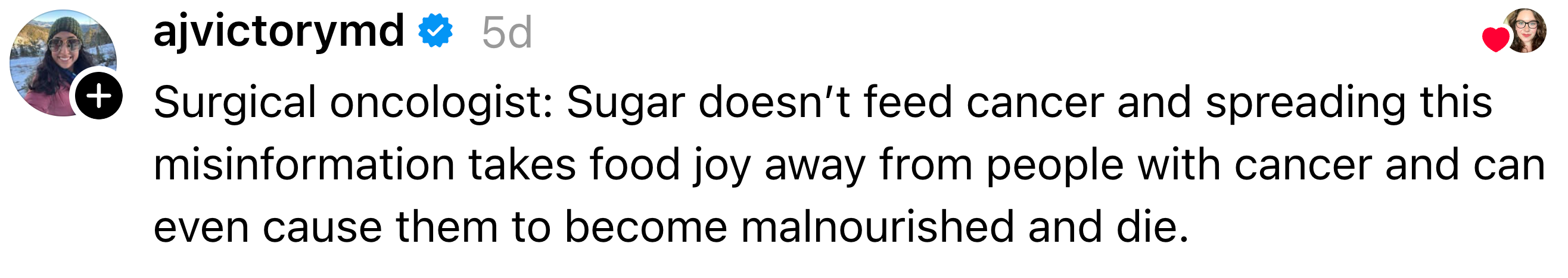 Surgical oncologist debunks story  that sweetener  feeds cancer, informing  that this misinformation tin  pb  to malnutrition successful  crab  patients
