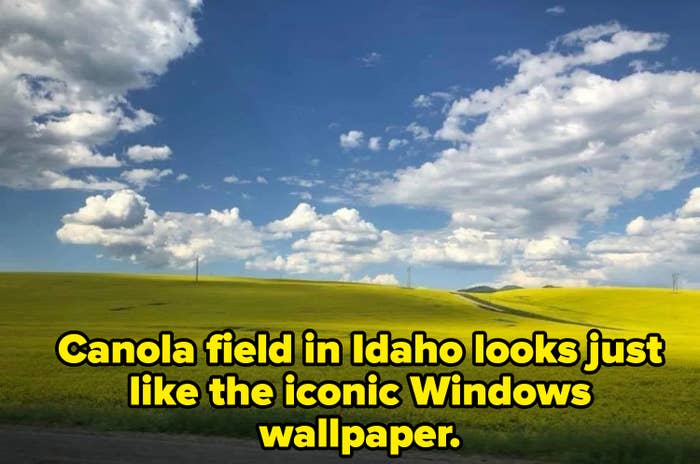 Rolling hills with a vibrant tract  nether  a entity  filled with fluffy clouds. A roadworthy  curves done  the landscape