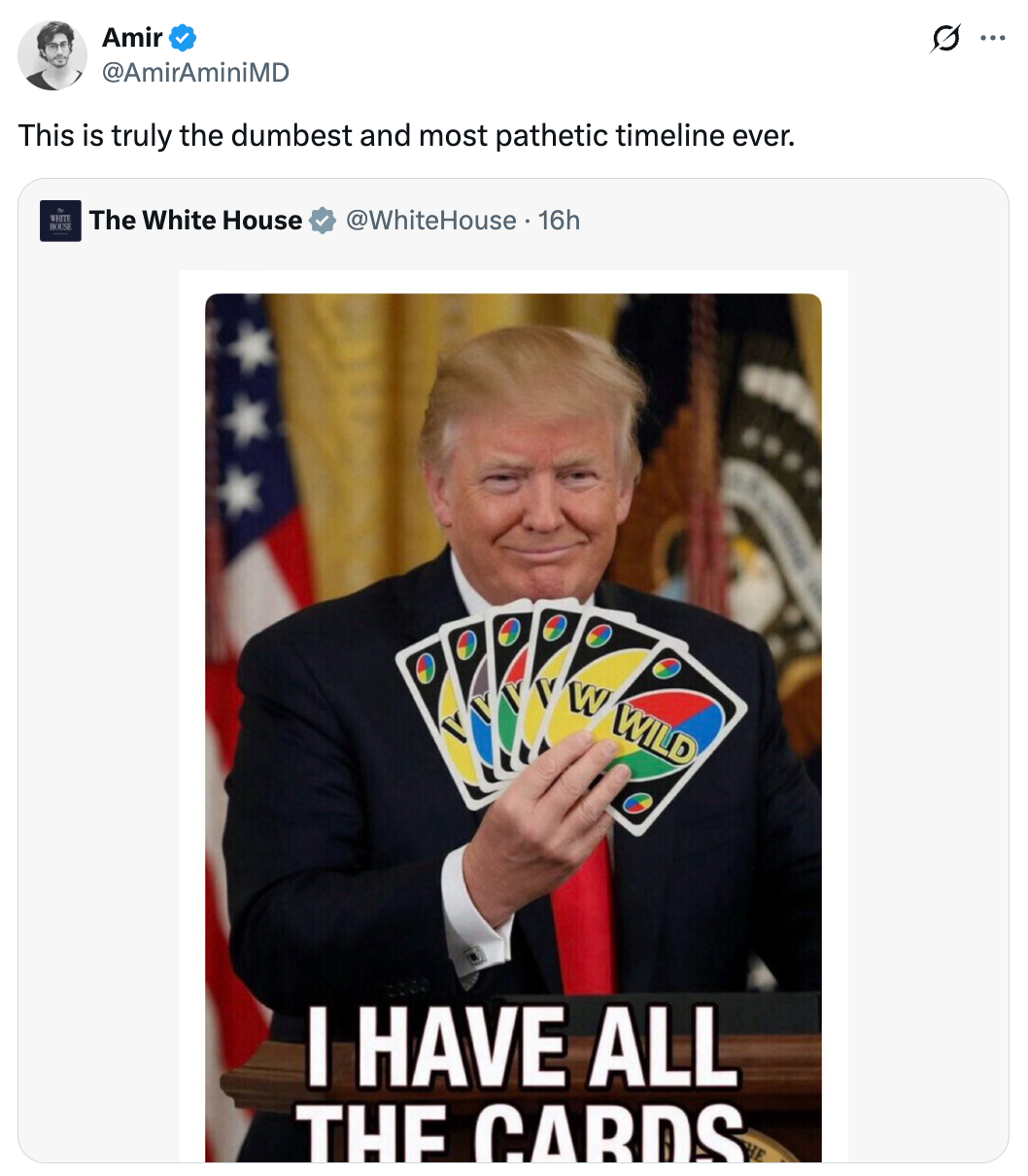  "I HAVE ALL THE CARDS," suggesting a humorous oregon  captious  instrumentality     connected  power  oregon  strategy