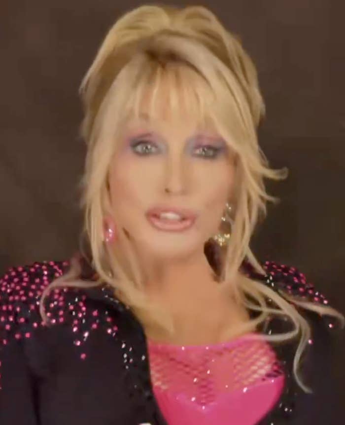 Person with a glam benignant   outfit featuring sparkly accents and ample  earrings, with voluminous hairsbreadth  and agleam  makeup