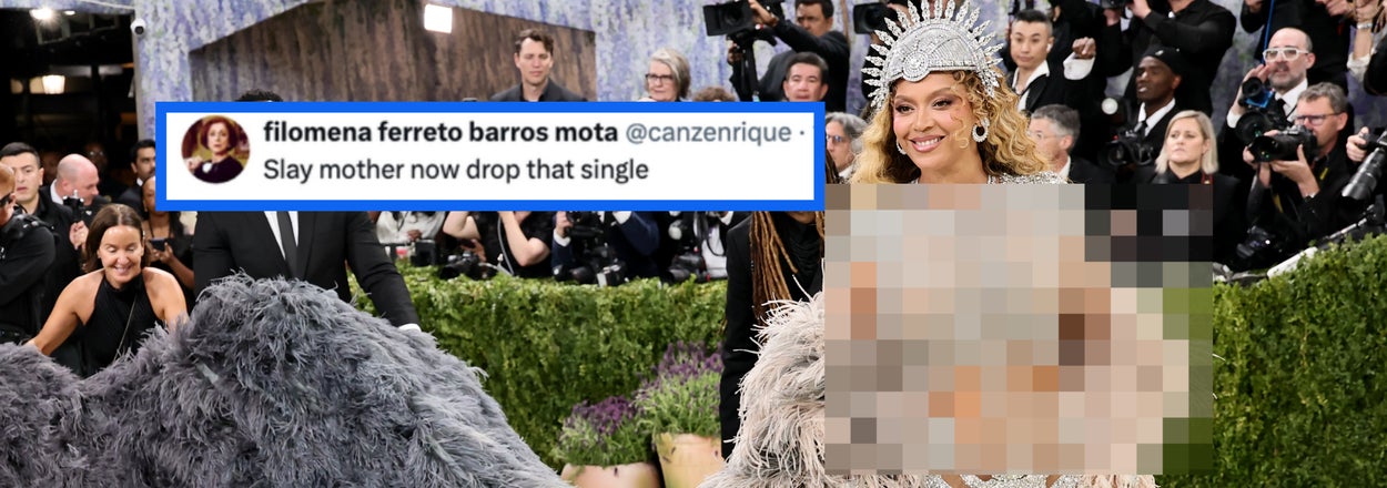 Beyoncé Went Skeletal Mother Goddess For The 2026 Met Gala, And Social Media Has LOTS Of Thoughts On Her Look