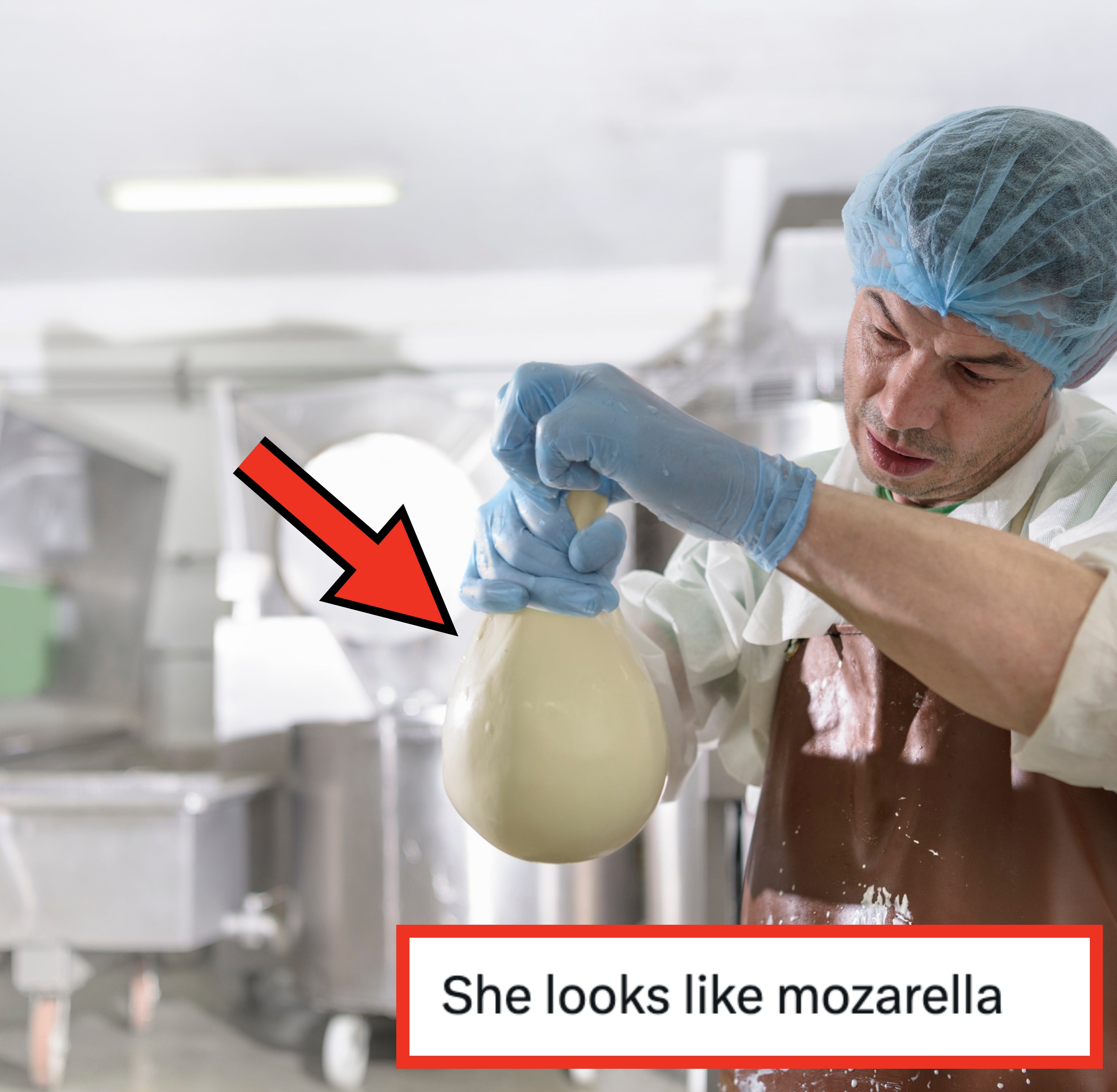  "She looks similar  mozarella"