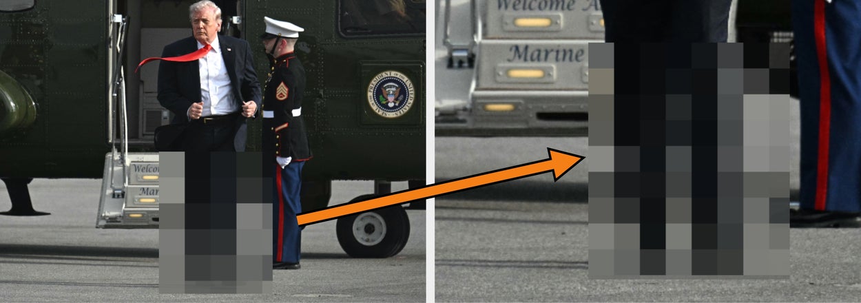 Donald Trump Got Off A Helicopter In Florida, And What He Did Afterward Has The Internet Wondering What In The World Is Going On With Him