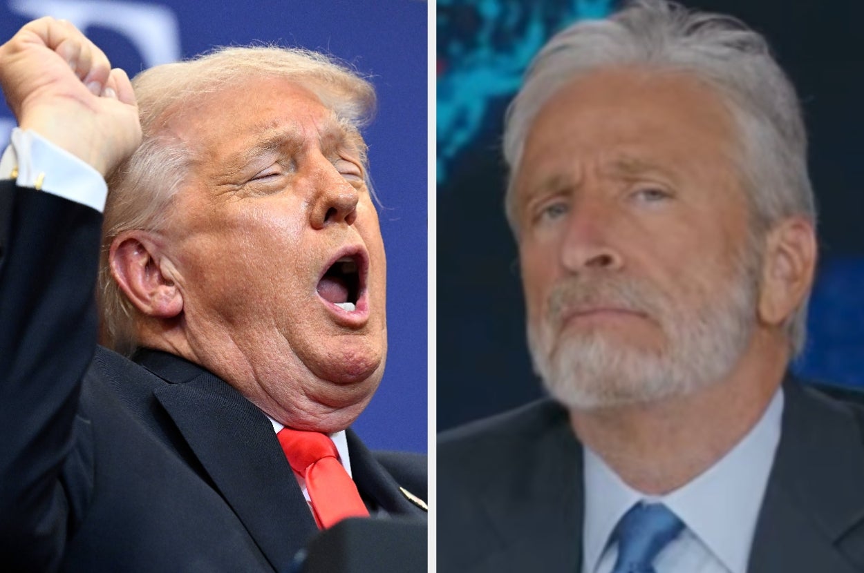 Two men are shown. The man on the left appears to be speaking energetically, while the man on the right looks on with a thoughtful expression
