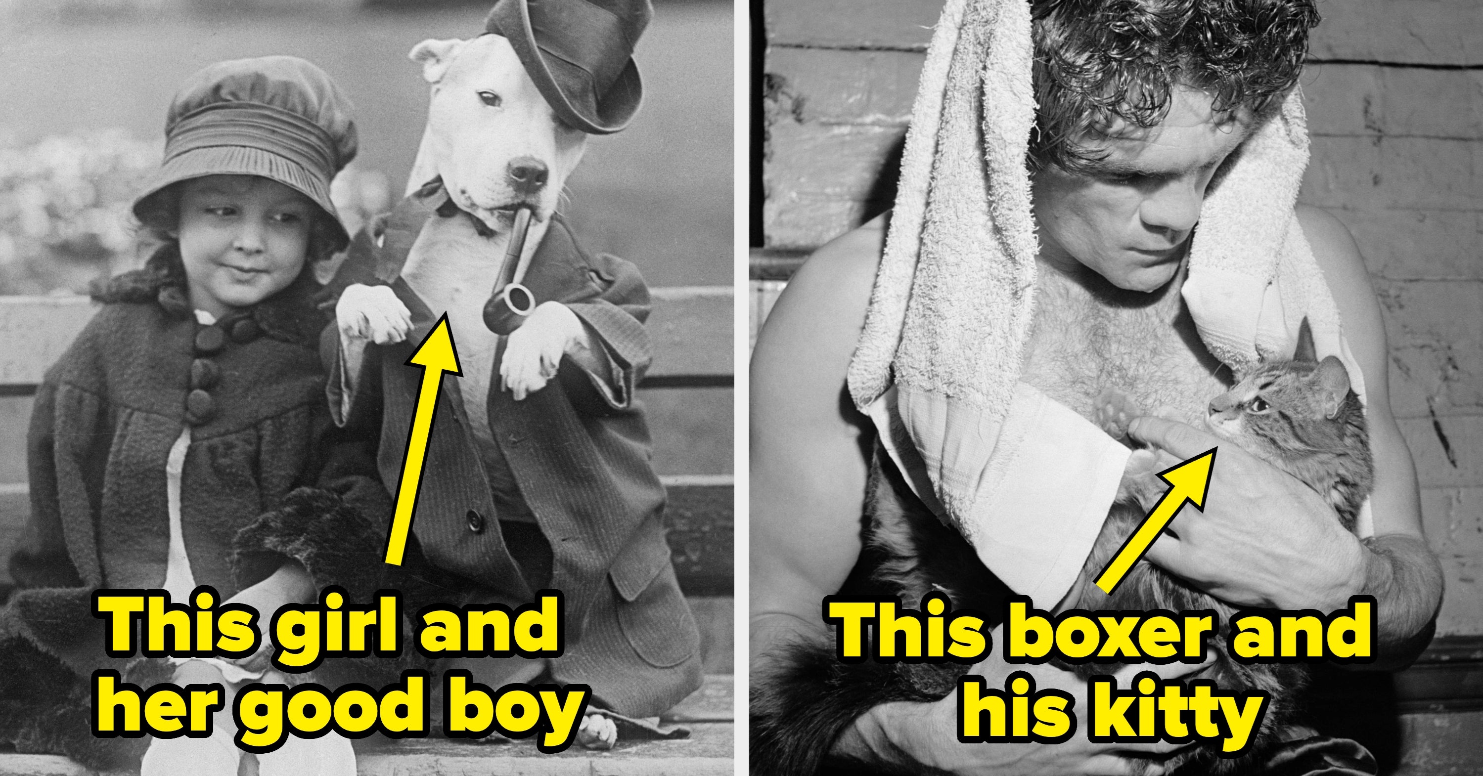 34 Hilarious And Wholesome Vintage Photos Of People With Their Pets That Prove Some Things Never Change