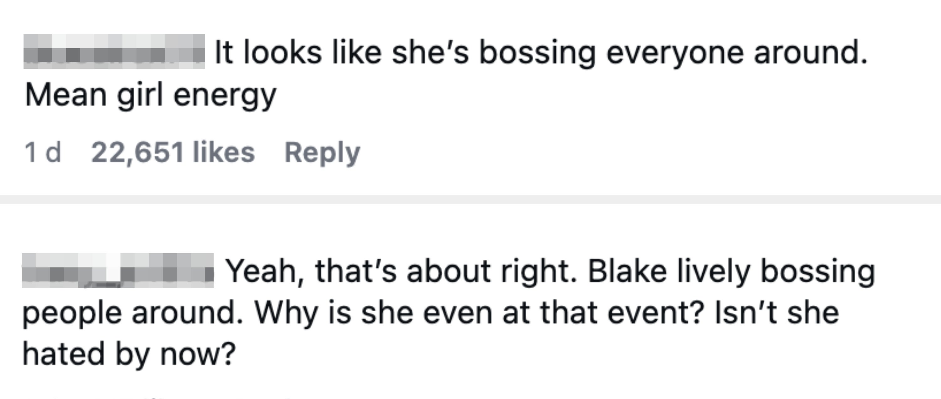Comments speculate astir  Blake having "mean miss  energy"