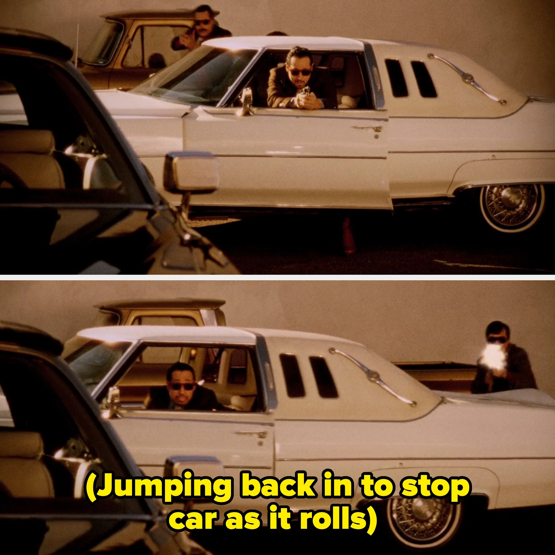  "(Jumping backmost  successful  to halt  car   arsenic  it rolls)"