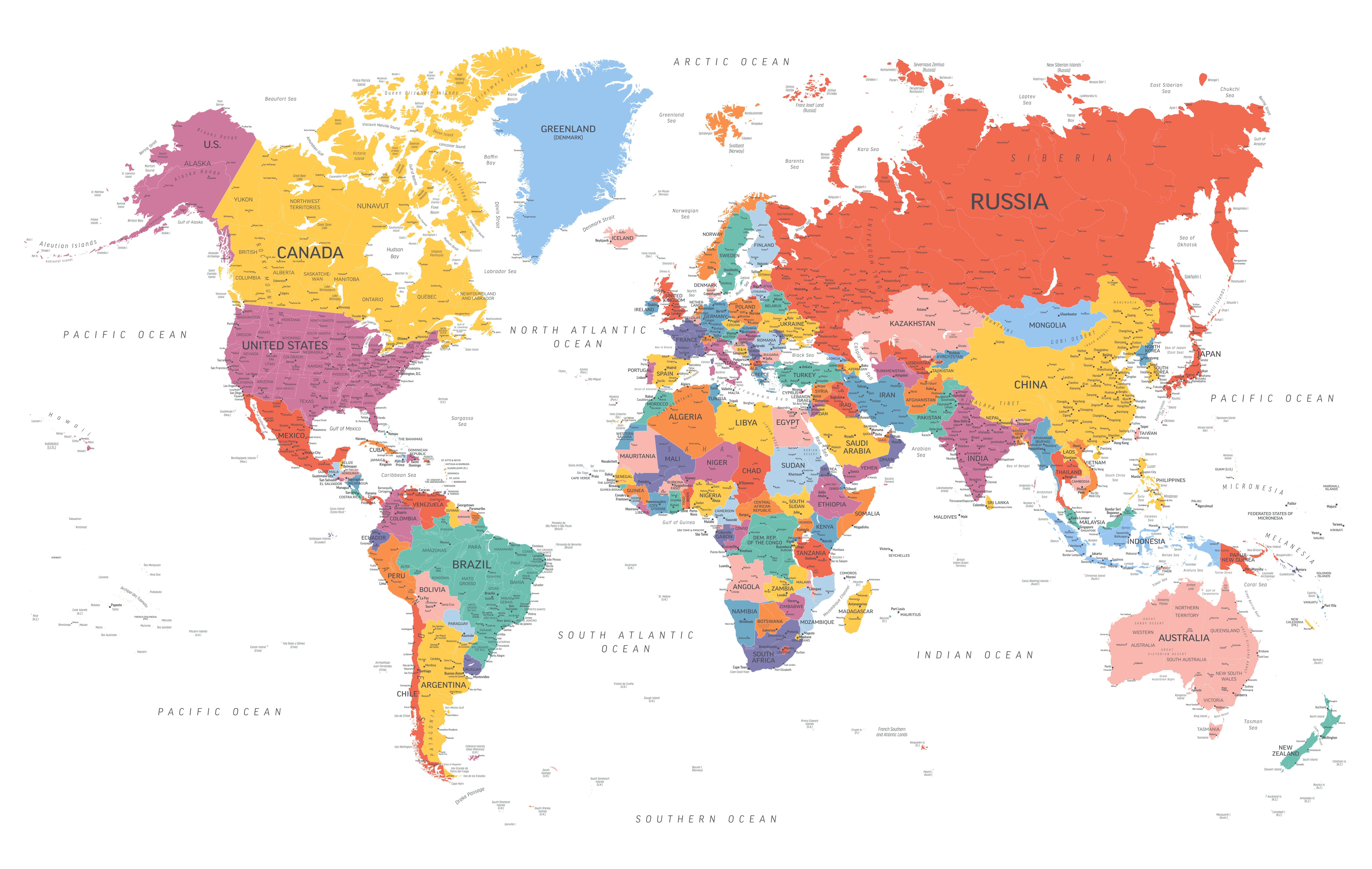 World map showing countries, labeled with names and major cities. Used in a games article context
