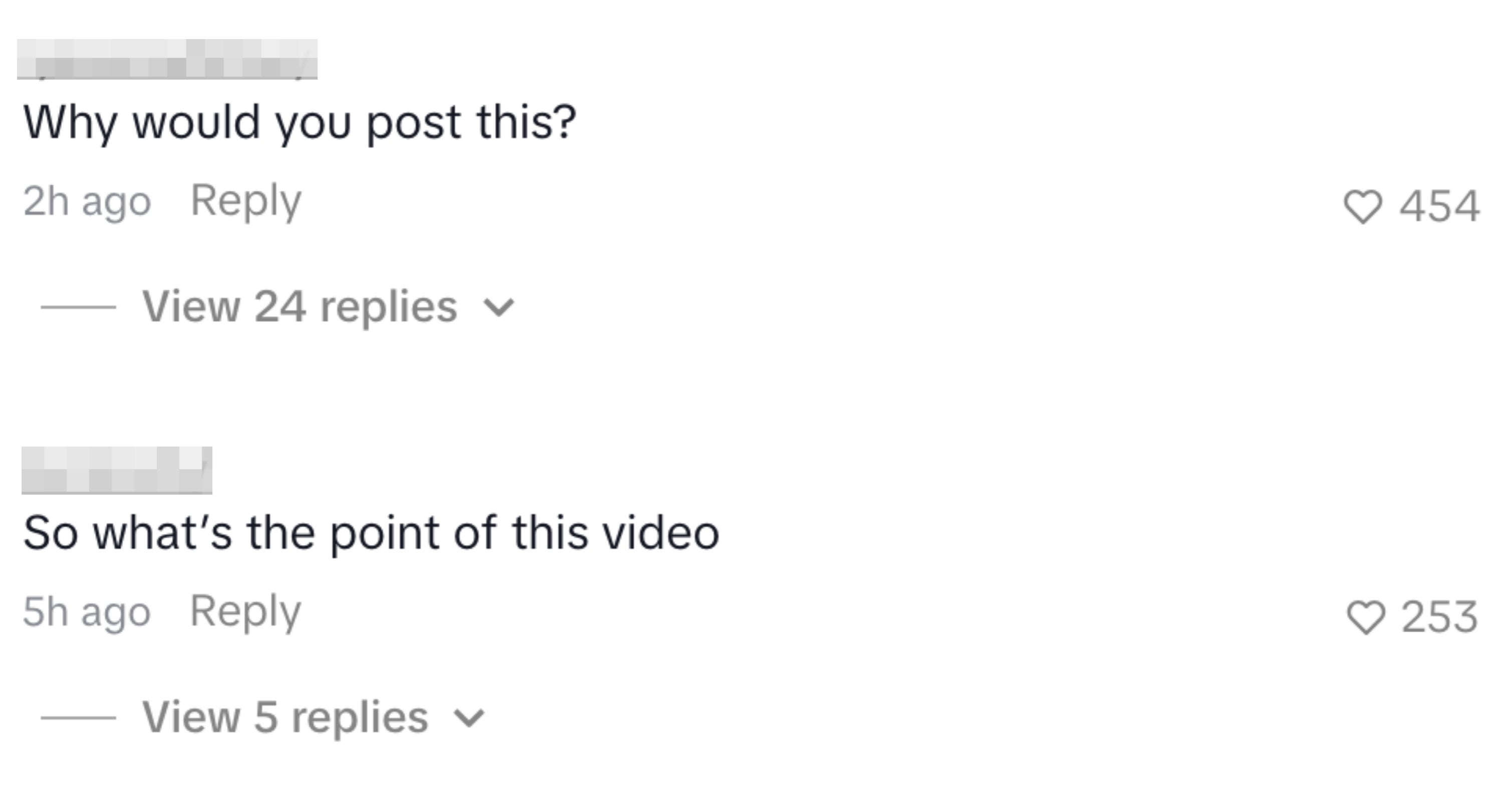 Comments explicit  disorder  implicit    a video's purpose