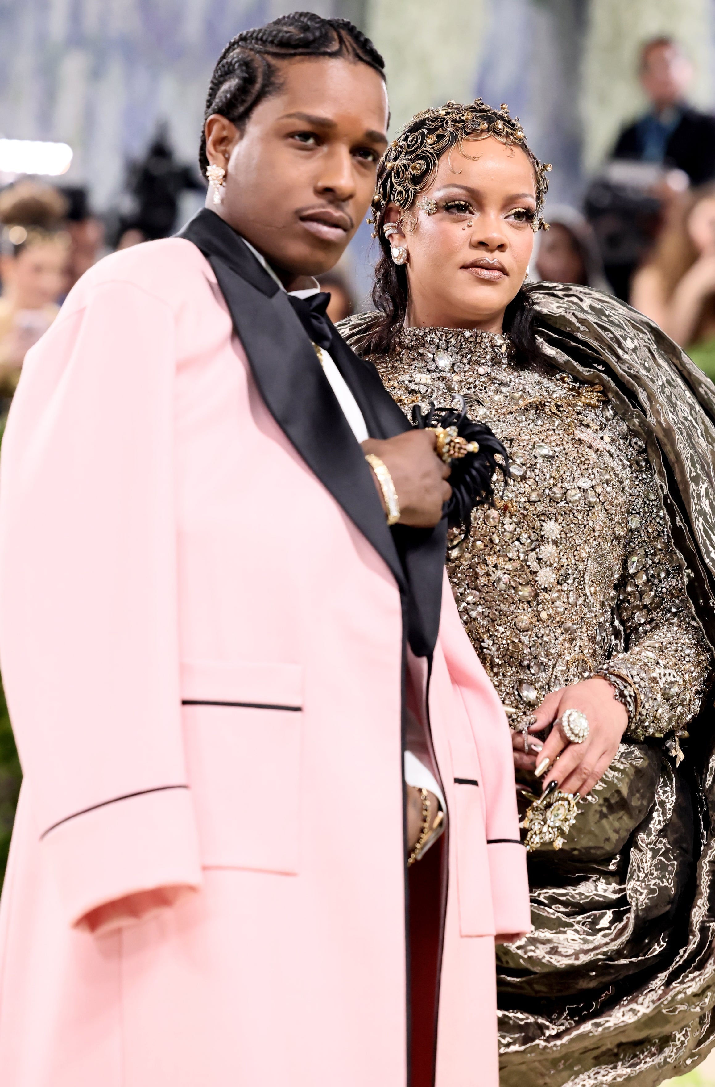 A$AP Rocky and Rihanna astatine  the Met Gala