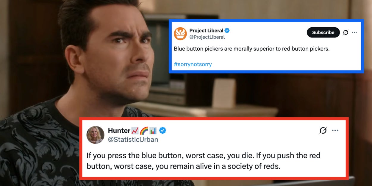 "You Red Button Pickers Need Therapy": How The Red Button, Blue Button Debate Has Divided The Internet Into Two Camps