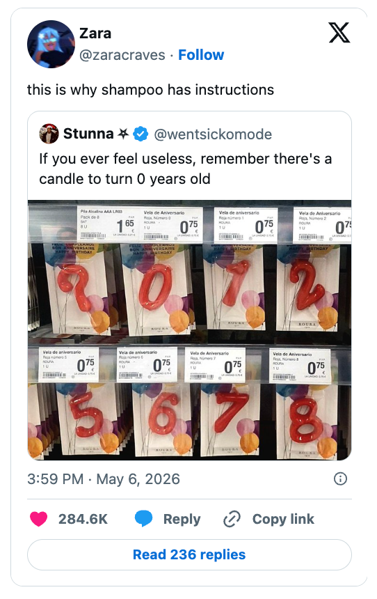Tweet showing incorrect fig   candles speechmaking  "201," "72," "2032," and "678" alternatively  of "2023," poking amusive  astatine  misplaced numbers