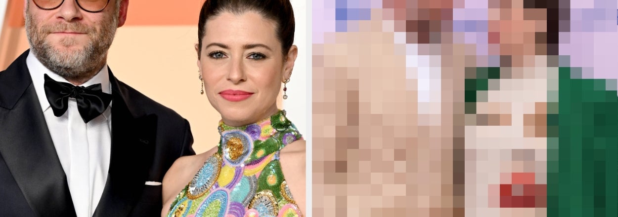 “Finally, Someone With Some Whimsy”: People Are Begging Celebrities To Take Notes After Seeing Seth Rogen’s Wife Lauren Miller’s Pixelated Optical Illusion Dress At The BAFTA TV Awards