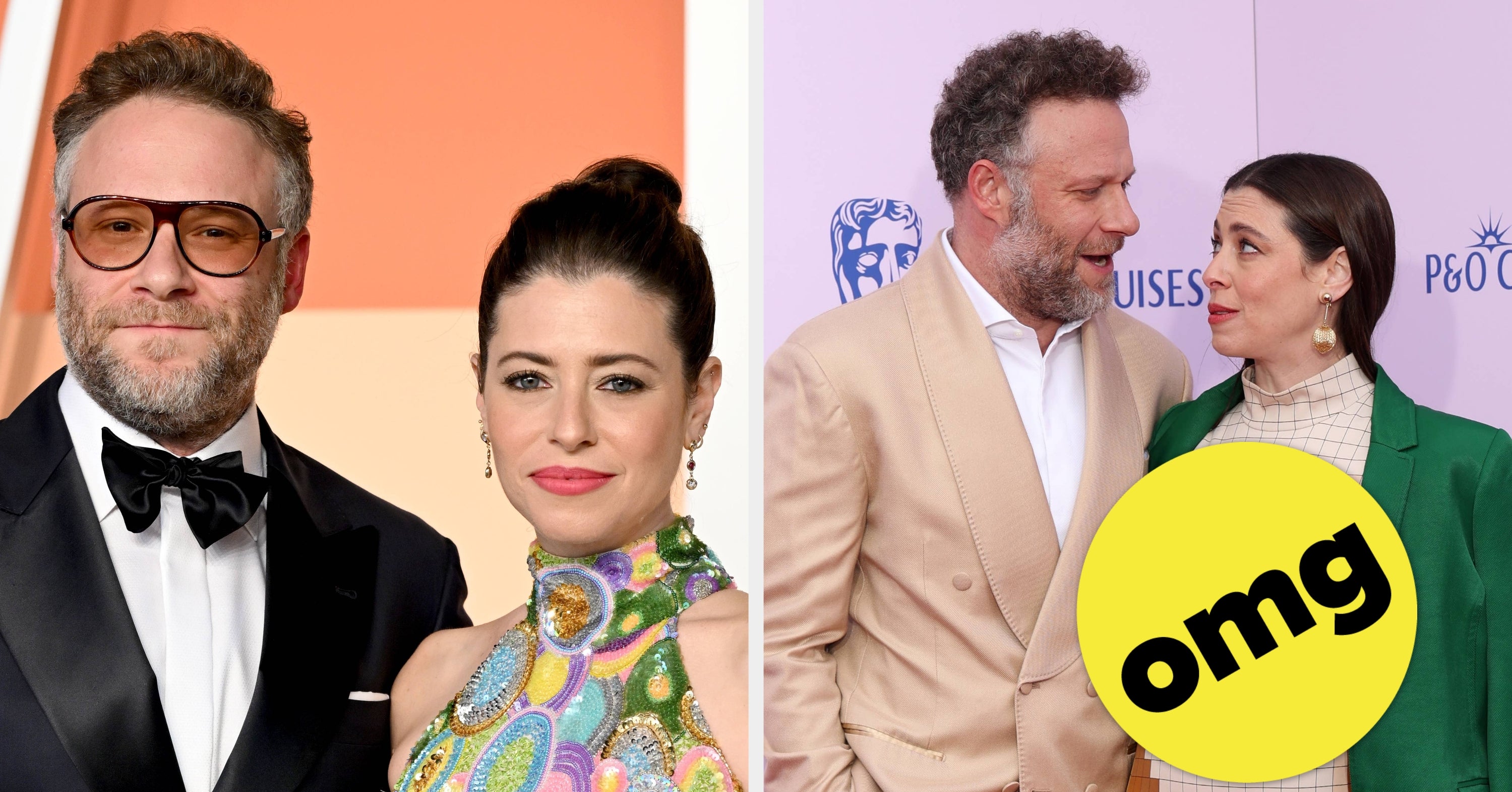 Seth Rogen’s Wife, Lauren Miller, Stepped Out At The BAFTA TV Awards In A Dress That Is Being Described As A Piece Of Literal “Art”