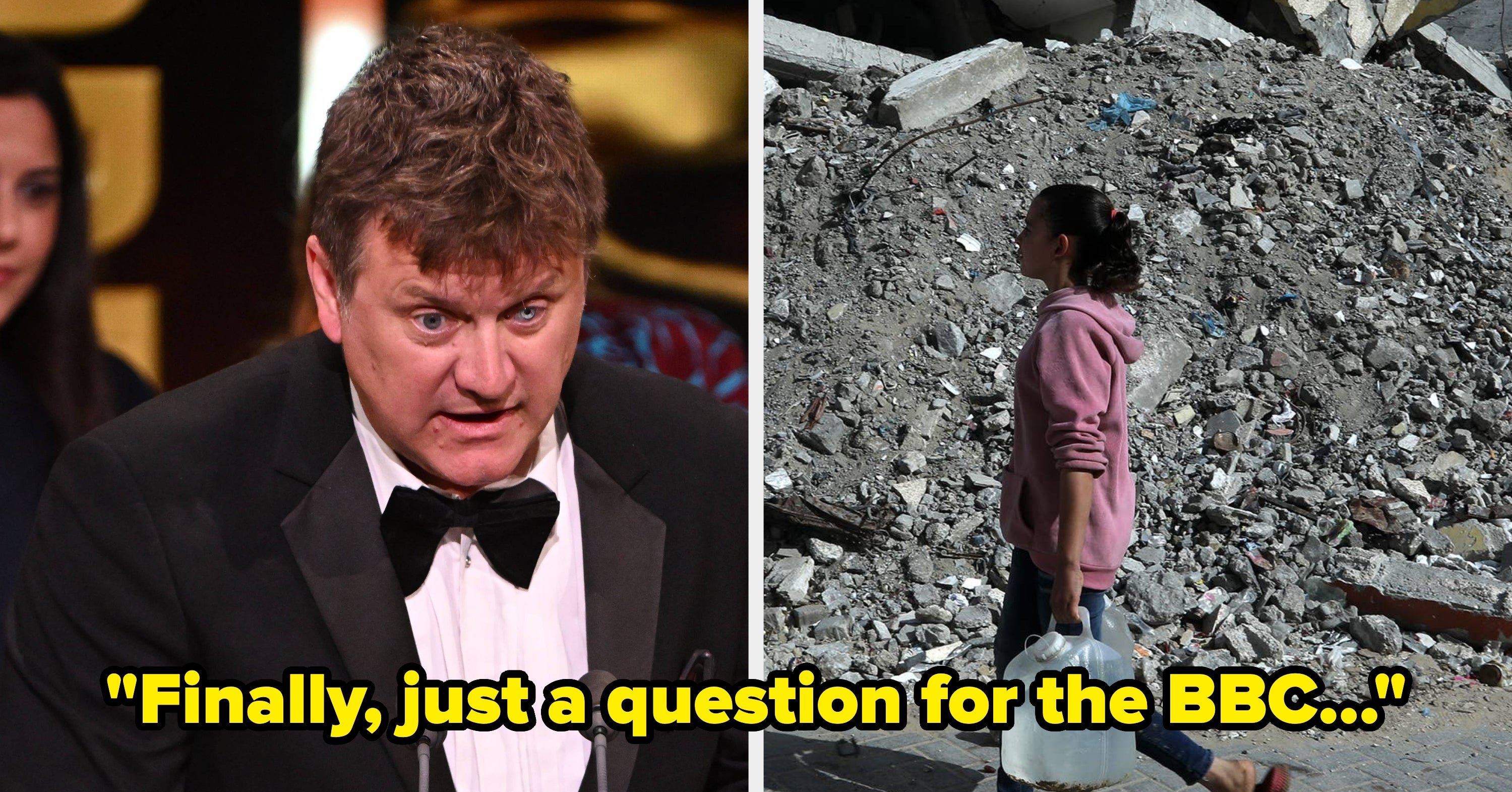 “Just A Question For The BBC”: A Filmmaker Brutally Called Out The BBC For Refusing To Air Their Documentary On Gaza As They Accepted A BAFTA For It