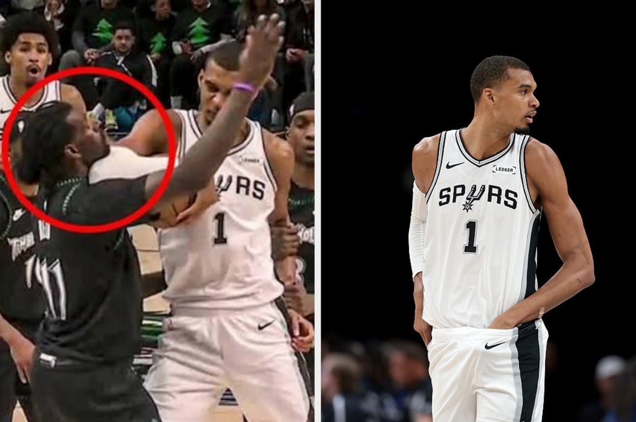 After Wembanyama Got Ejected For Elbowing Naz Reid In The Throat, People Can't Stop Debating Whether He Should've Been Suspended