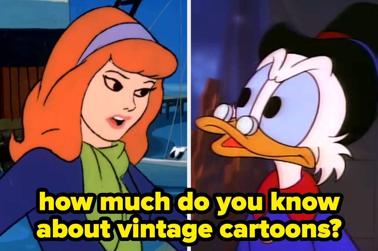 Two animated characters from vintage cartoons with the text, "how much do you know about vintage cartoons?"